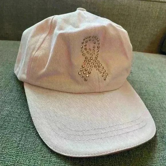 Accessories - Think Pink Breast Cancer Awareness womens velcrow back ball hat